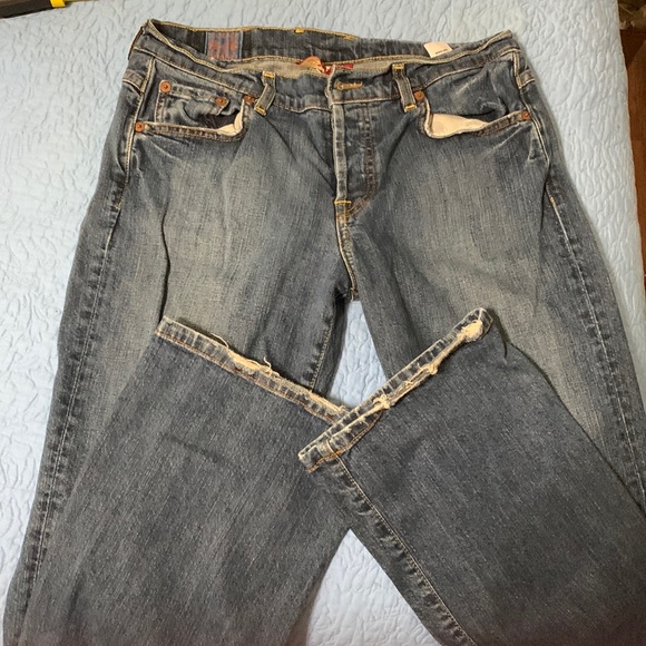 Lucky Brand Denim - Lucky straight leg, slight distress, button fly size 6/28